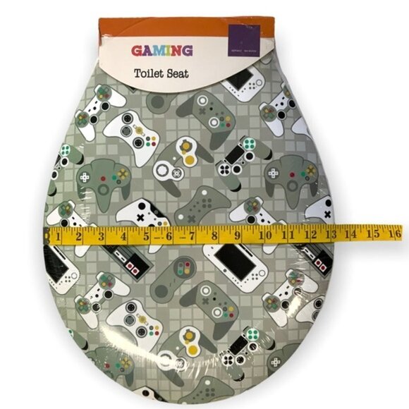 Gamer Gaming Toilet Seat Decorative White Army Green Multicolor NEW - Picture 6 of 15